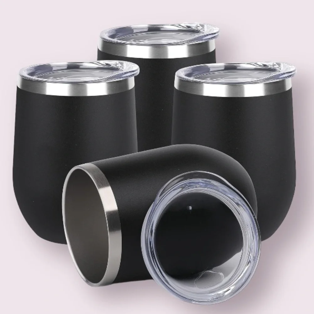 Stainless Steel Double-layer Vacuum Insulated Thermal Stemless Wine Tumblers - 3